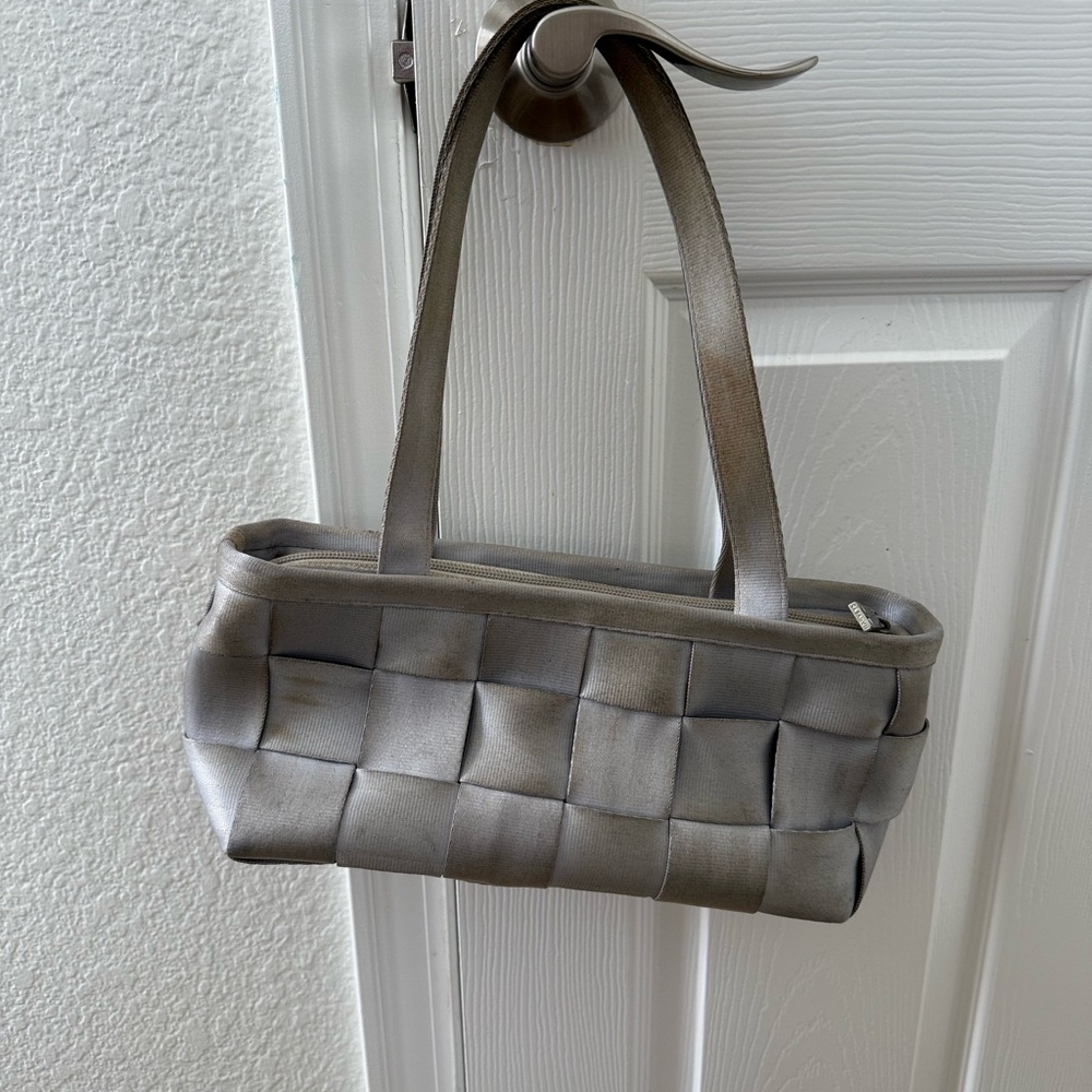 Harveys Silver Woven Mini Bag